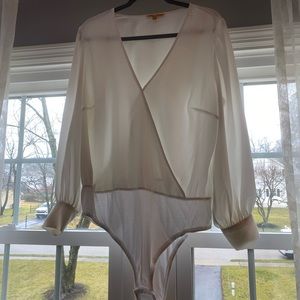 Eloquii Satin blouse Semi Sheer